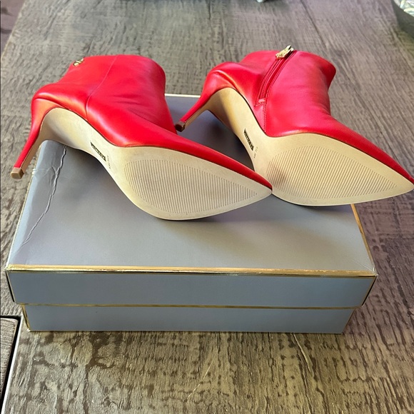 Louise et Cie Bold Red Ankle Booties - Picture 3 of 3